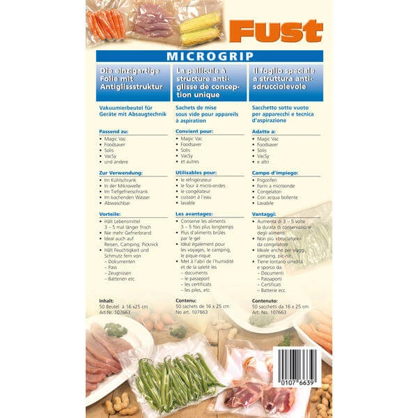 Fust MICROGRIP 16 X 25 CM - Accessoires Pour Machine D’emballage Sous Vide 1 Fust MICROGRIP 16 X 25 CM - Accessoires Pour Machine D’emballage Sous Vide