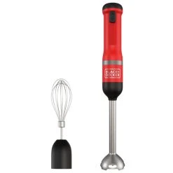 BLACK+DECKER Kitchen Wand Mixeur Plongeant 2pcs Rouge - Mixeur