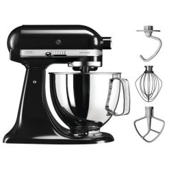 SET KitchenAid KSM 125 Schwarz + Zubehör Set - Robot De Cuisine