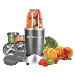 NutriBullet Grey, 12-pièces, 20000 RPM - Mixeur à Poser