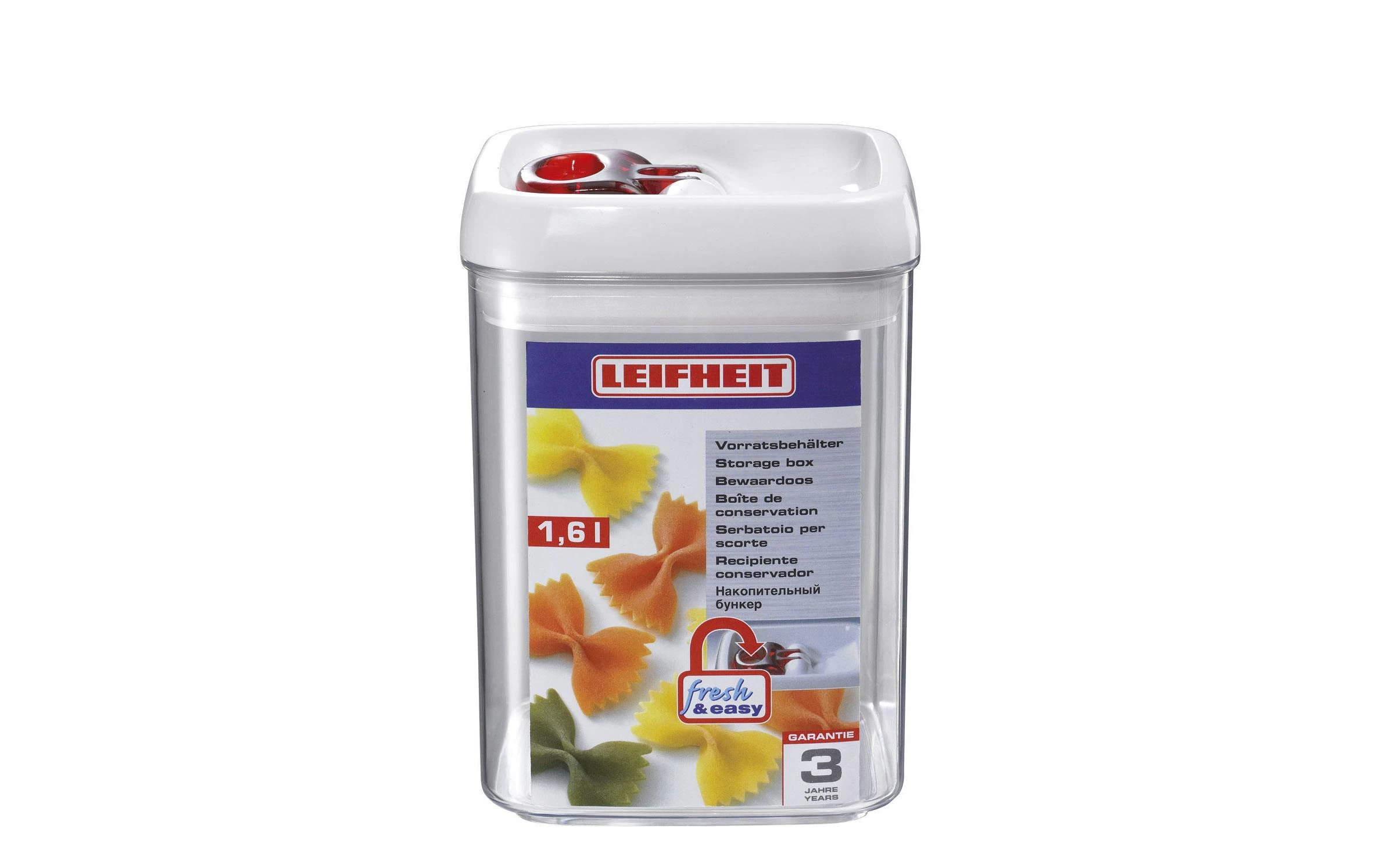 Leifheit Récipients à Provisions Fresh & Easy 1.6 L, Transparent - Appareils De Cuisine Divers 2 Leifheit Récipients à Provisions Fresh & Easy 1.6 L, Transparent - Appareils De Cuisine Divers – Image 2