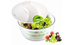 Moha Essoreuse à Salade Turby 24 Cm, Transparent/Blanc - Appareils De Cuisine Divers
