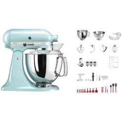 KitchenAid Swiss Anniversary Set KSM200 Bleu Glacier - Robot De Cuisine