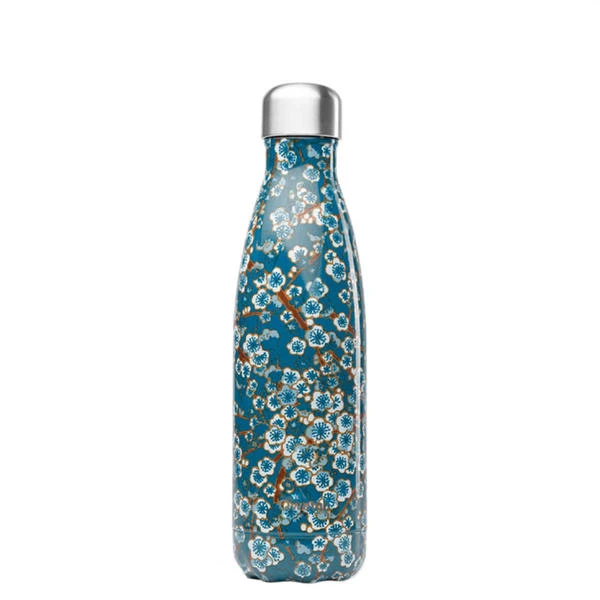 Qwetch Flowers Bouteille Isolée En Acier 500ml Bleu - Appareils De Cuisine Divers 1 Qwetch Flowers Bouteille Isolée En Acier 500ml Bleu - Appareils De Cuisine Divers