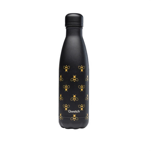 Qwetch Bee Bouteille Isolée En Acier 500ml Noir - Appareils De Cuisine Divers 1 Qwetch Bee Bouteille Isolée En Acier 500ml Noir - Appareils De Cuisine Divers
