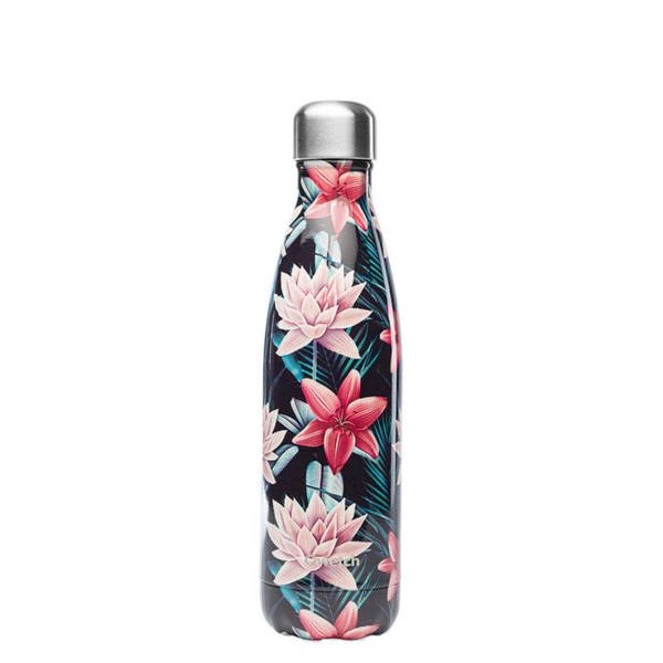 Qwetch Tropical Bouteille Isolée En Acier 500ml Fleurs - Appareils De Cuisine Divers 1 Qwetch Tropical Bouteille Isolée En Acier 500ml Fleurs - Appareils De Cuisine Divers