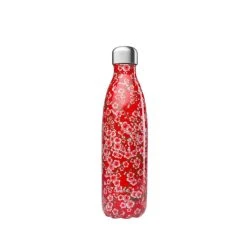 Qwetch Flowers Bouteille Isolée En Acier 750ml Rouge - Appareils De Cuisine Divers