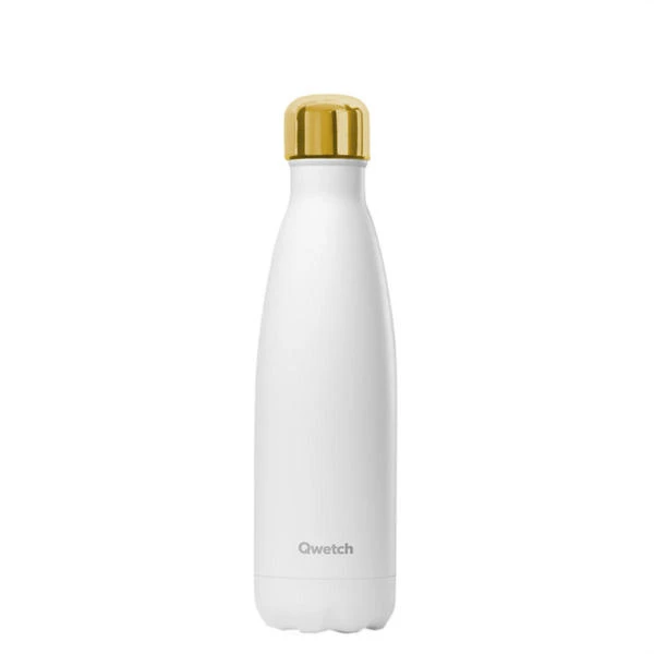 Qwetch White Gold Bouteille Isolée En Acier 500ml Blanc - Appareils De Cuisine Divers 1 Qwetch White Gold Bouteille Isolée En Acier 500ml Blanc - Appareils De Cuisine Divers