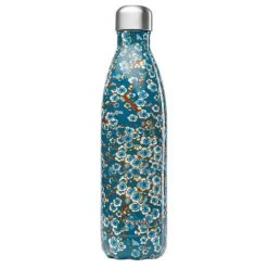 Qwetch Flowers Bouteille Isolée En Acier 750ml Bleue - Appareils De Cuisine Divers